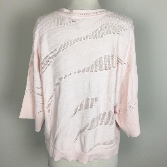 Cabi Shy Pullover Pink Boxy Cropped Blush Sweater 5631 Medium - Picture 5 of 7